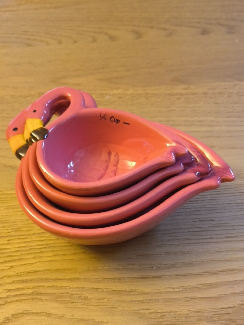 Flamingo Nesting Measuring Cups 4pc Set by Home Essentials - Never Used